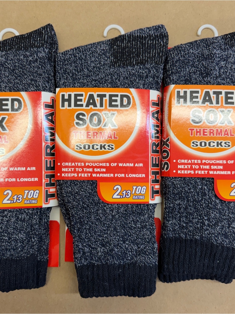 Thermal Crew Socks — navy three